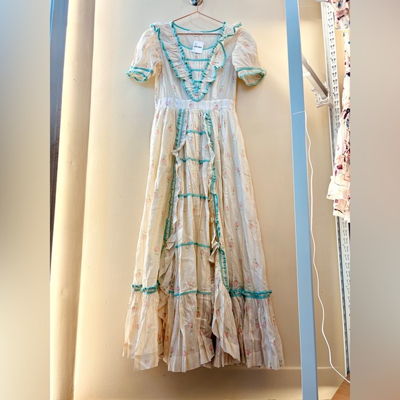 NEW Loveshackfancy Theo Dress Ruffled Cotton Maxi Cottage 4 Freepeople - Picture 12 of 14